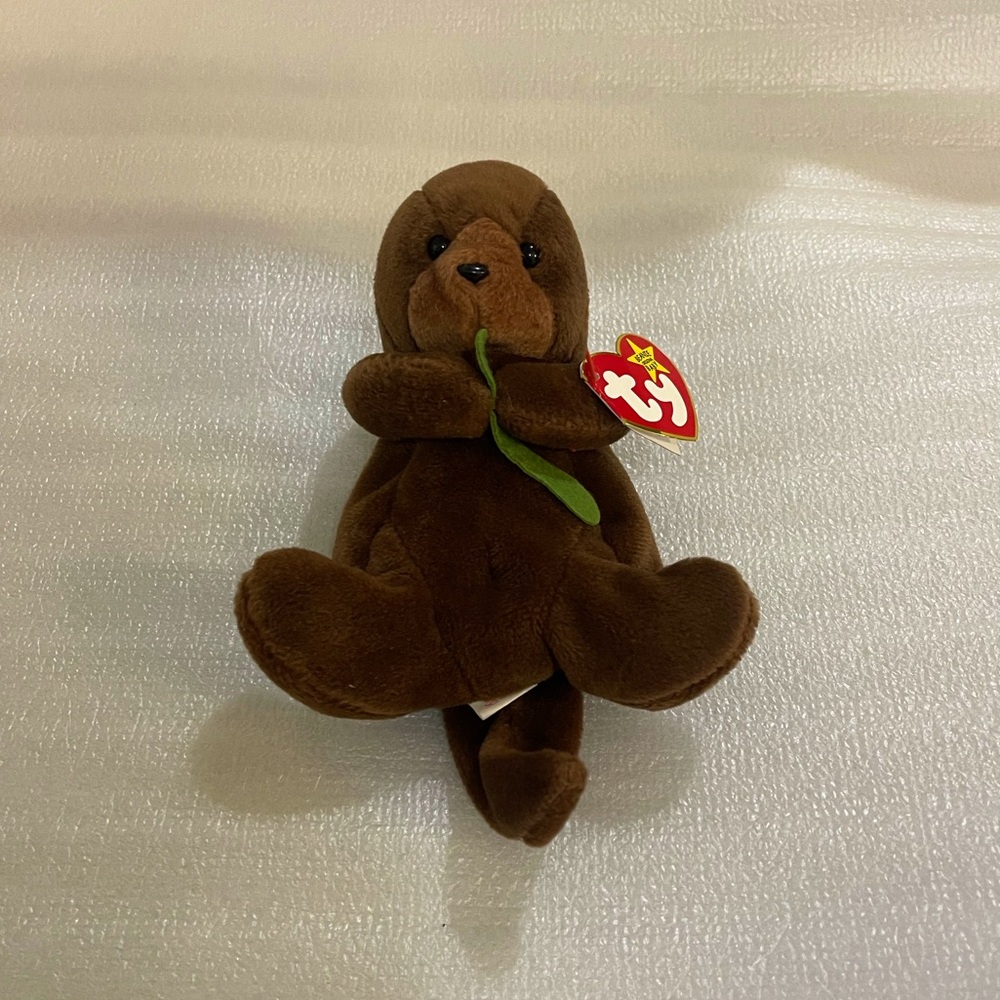 Ty Beanie Baby Brown Otter Plush